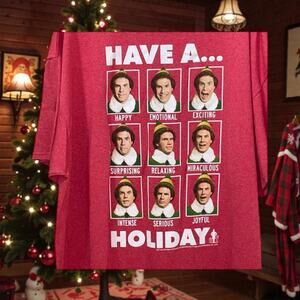 Elf Movie T-Shirt XXL Mens Will Ferrell 2003 Christmas Holiday Emotions Tee Gift